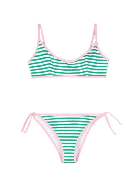 MC2 Saint Barth Kids horizontal stripe-print bikini