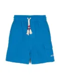 MC2 Saint Barth Kids seersucker cotton shorts - Blue