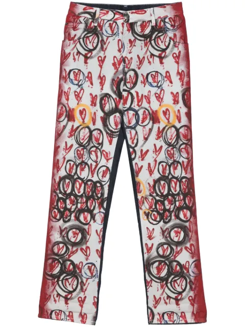 Charles Jeffrey Loverboy jeans Exclusive Painted Art