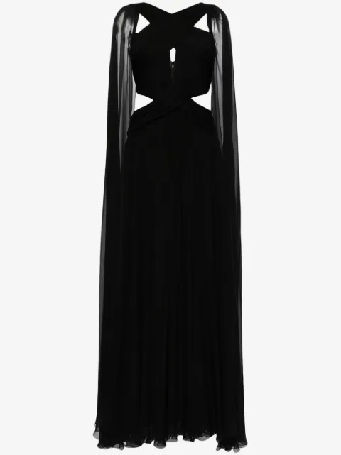 Zuhair Murad silk-chiffon cape gown