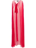 Zuhair Murad silk-chiffon cape - Red