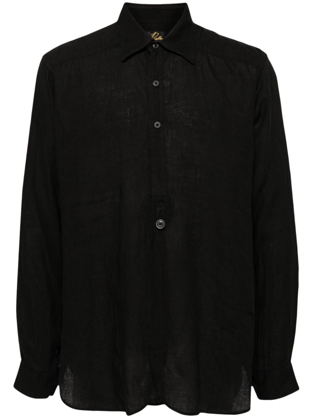 Needles Long-sleeve Linen Shirt In Black