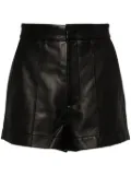 Maticevski High-waisted leather shorts - Black