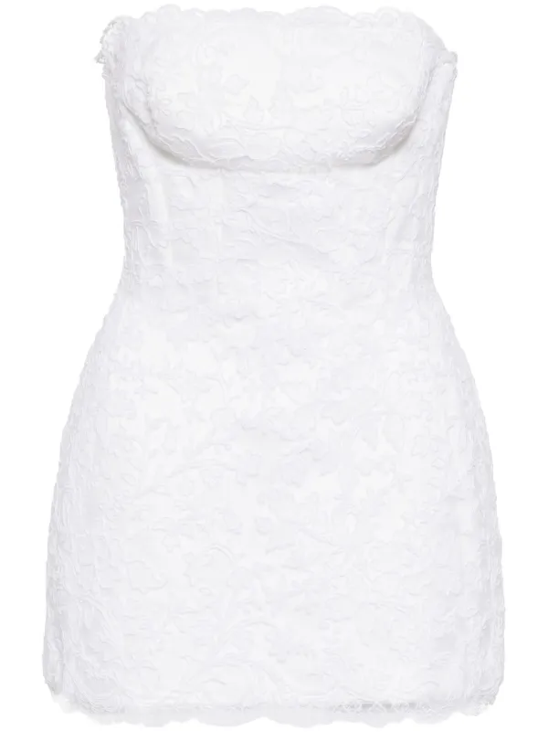 Ermanno Scervino Strapless Lace Minidress | White | FARFETCH Ermanno Scervino Strapless Lace Minidress | White | FARFETCH