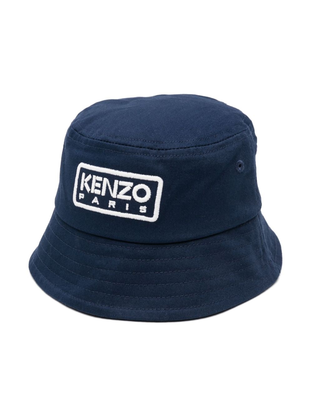 Kenzo Kids logo-embroidered bucket hat Blauw