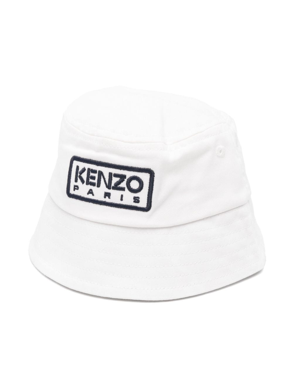 Kenzo Kids logo-embroidered bucket hat Wit
