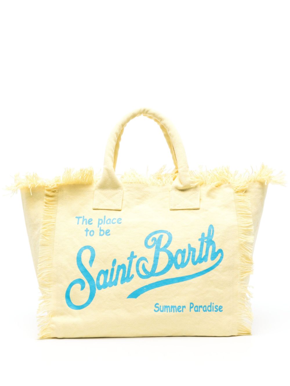 Mc2 Saint Barth Vanity Logo-print Beach Bag In Brown