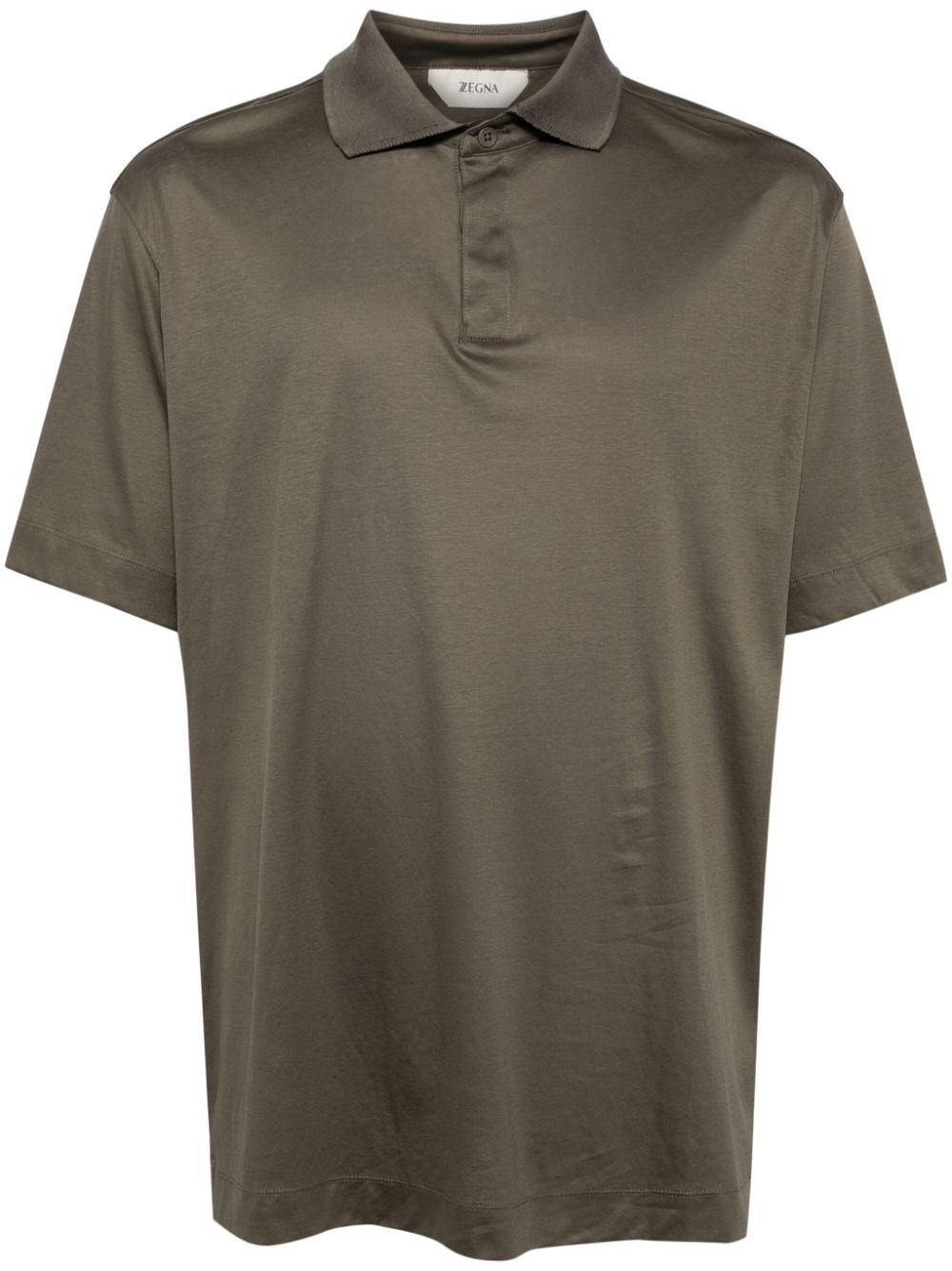 Zegna Short-sleeved Cotton Polo Shirt In Green