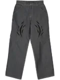 Andersson Bell laser-cut wide-leg jeans - Blue