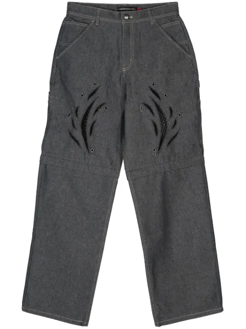 Andersson Bell jeans anchos con cortes a láser