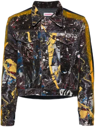 Charles Jeffrey Loverboy ペイント デニムジャケット | ブルー