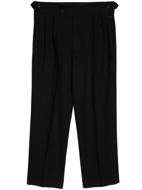 Poly Dobby logo-embroidered straight-leg trousers