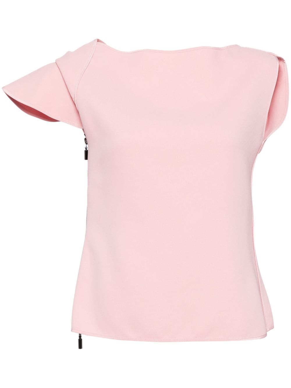 Maticevski Asymmetric Boat-neck T-shirt In Rosa