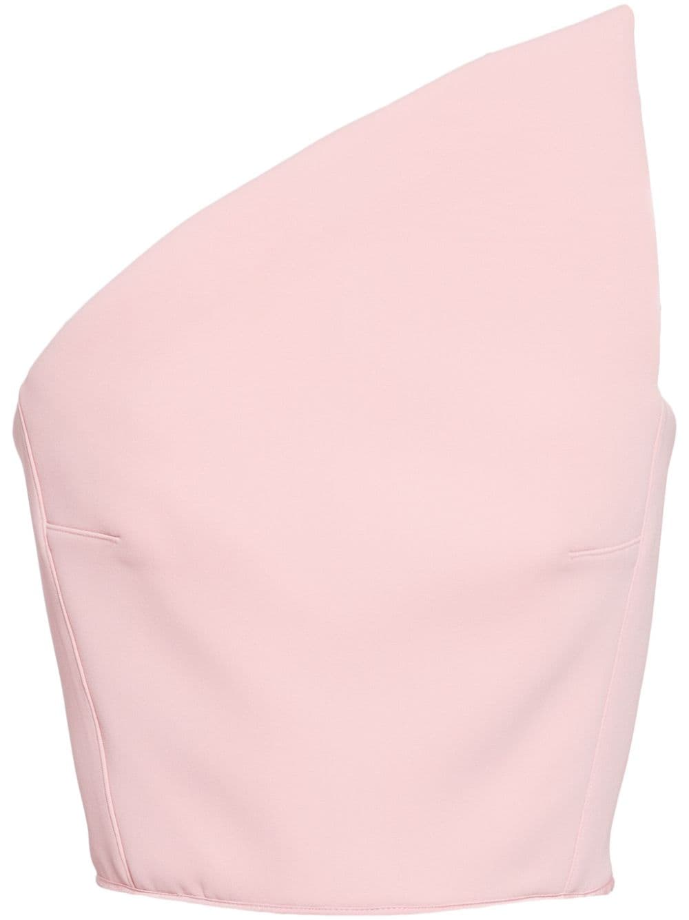 Maticevski Asymmetric Strapless Top In Pink