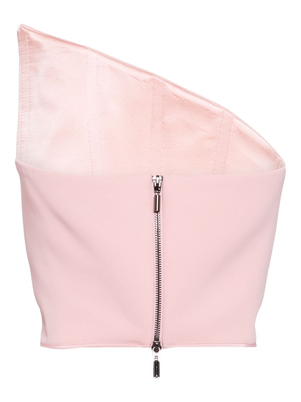 Shop Maticevski Asymmetric Strapless Top In Pink