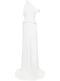 Maticevski draped one-shoulder maxi dress - White