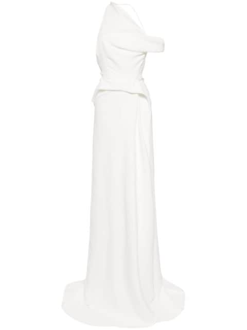 Maticevski draped one-shoulder maxi dress