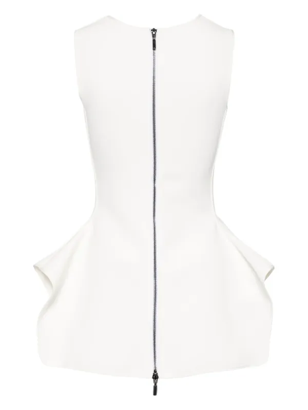 white peplum tank