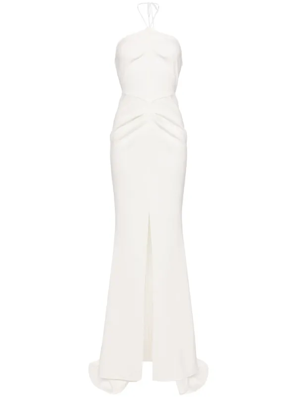 Maticevski Halterneck Maxi Dress in White