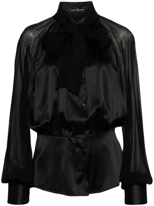 Chemise boutonnée à manches bouffantes - Ermanno Scervino - Modalova