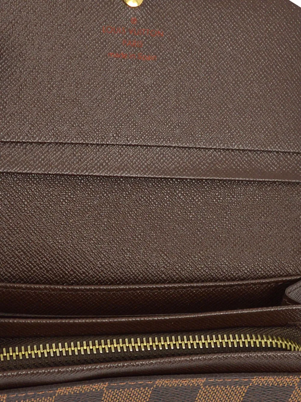 Pre-owned Louis Vuitton 2009 Tresor Continental Wallet In Brown
