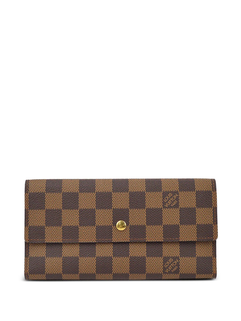 Pre-owned Louis Vuitton 2003 Tresor International Continental Wallet In Brown