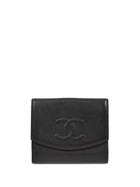 HOT SALE CHANEL 2000 CC stitch bi-fold wallet Women