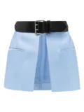 Dice Kayek High-waisted peplum belt skirt - Blue