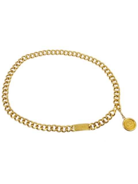 Cheap HOT SALE CHANEL 1990-2000s gold plated Medallion chain belt Women