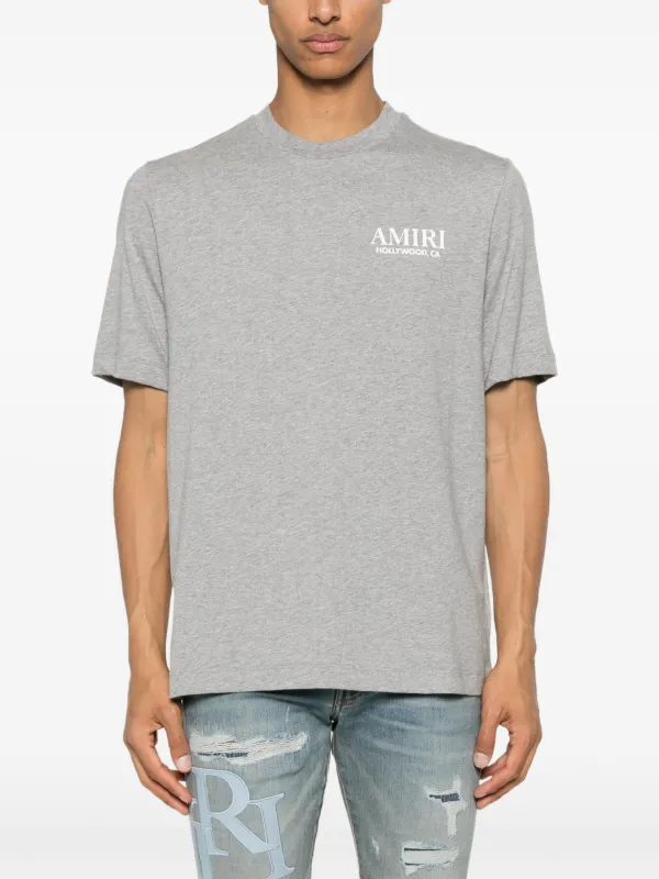 AMIRI Bones Stacked Cotton T-shirt | Grey | FARFETCH