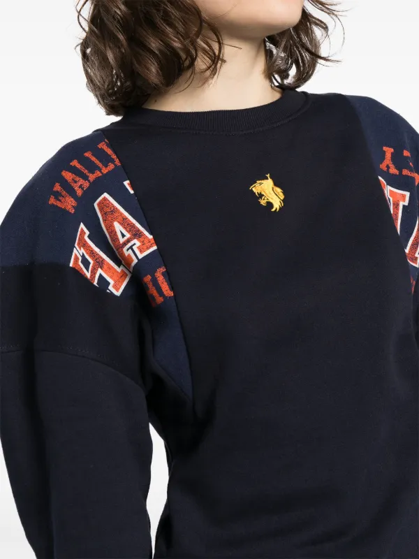 PROTOTYPES logo-print Cotton Sweatshirt | Blue | FARFETCH JO