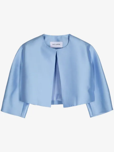 Dice Kayek veste crop à fini satiné