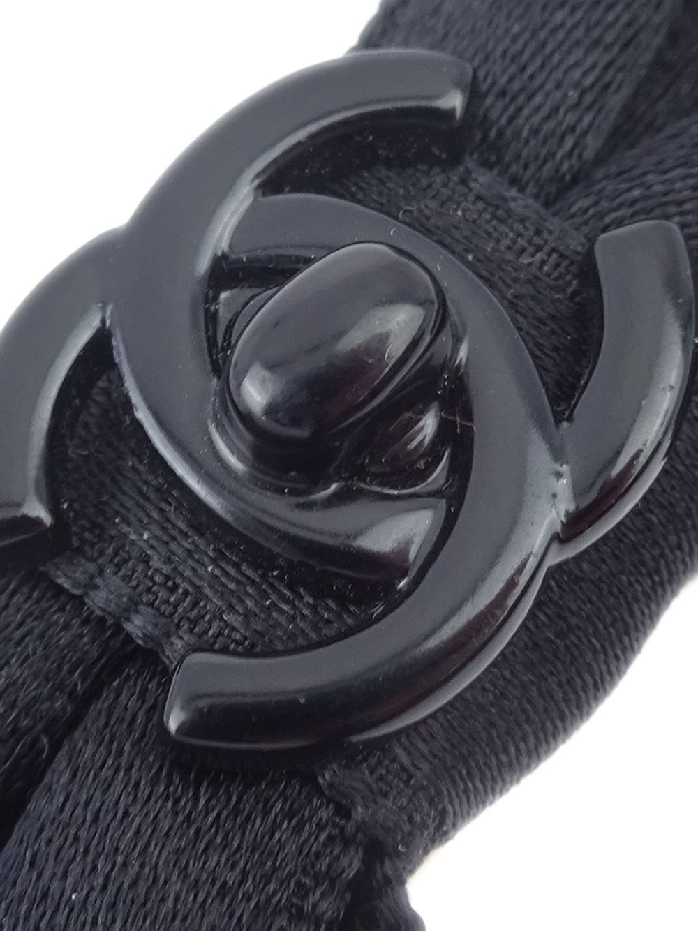 CHANEL 1990-2000s CC bow hair barrette Women