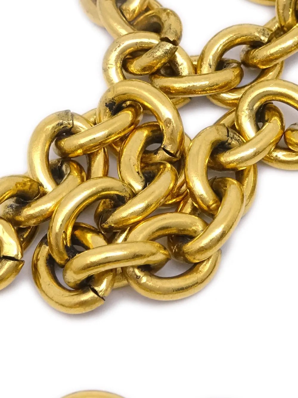 CHANEL Pre-Owned 1990-2000s gold plated CC chain belt - Goud