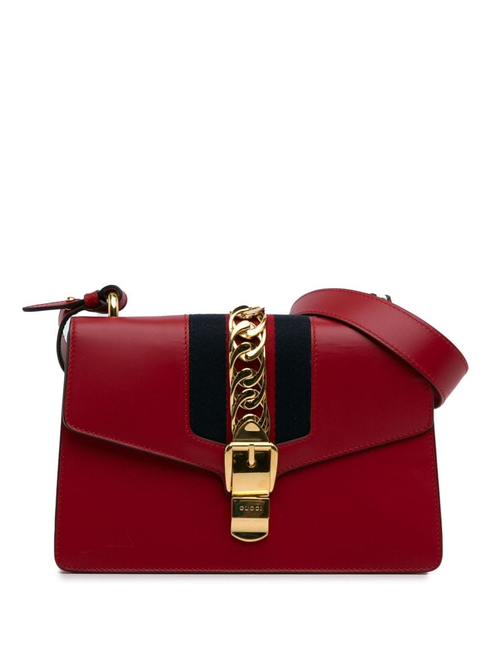 Pre-owned Gucci 2016-2023 Medium Sylvie Satchel In Red