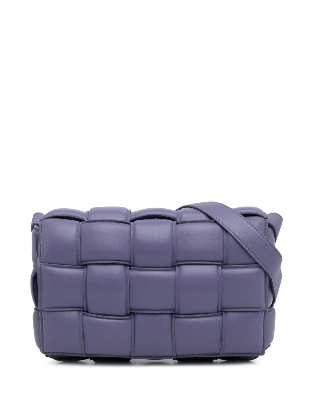 Pre-owned Bottega Veneta 2019-2023 Maxi Intrecciato Padded Cassette Crossbody Bag In Purple