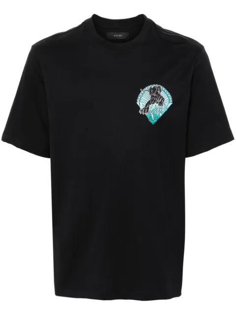 AMIRI t-shirt en coton à imprimé panthère