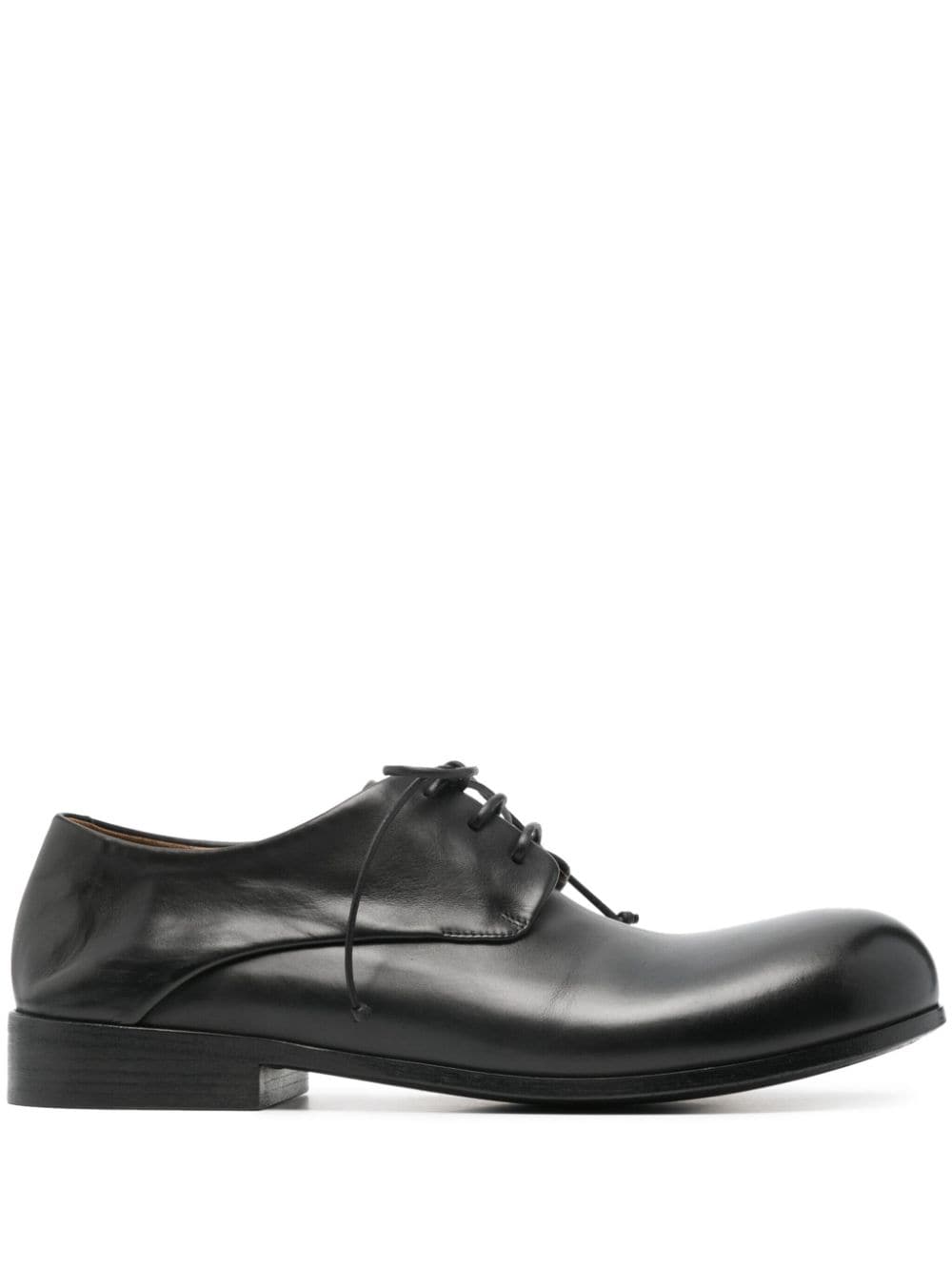 Shop Marsèll Leather Derby Shoes In 666 Nero