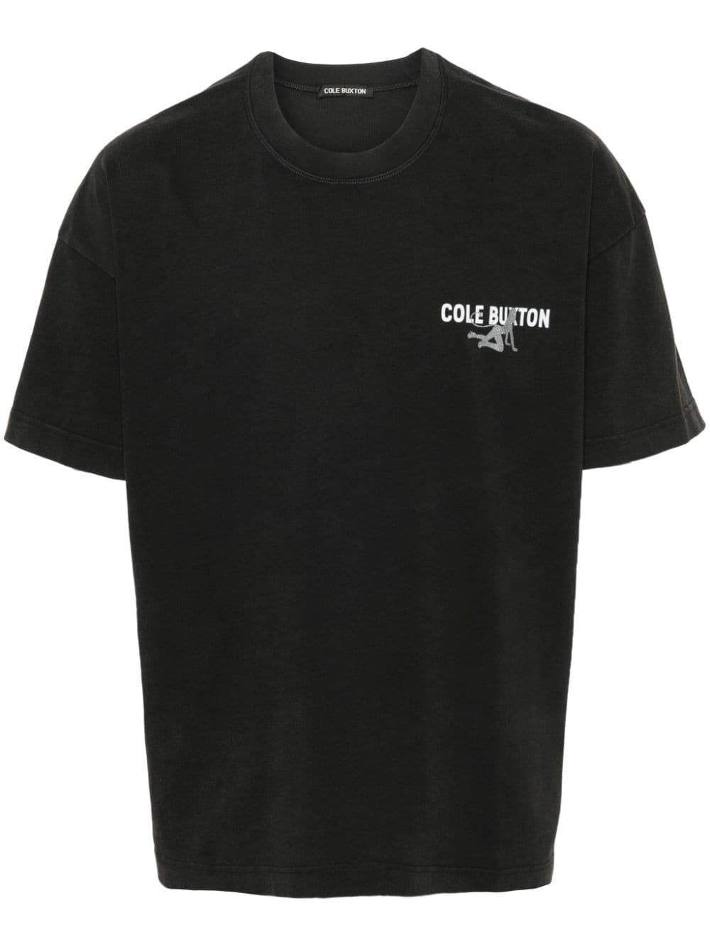 Shop Cole Buxton Logo-print Cotton T-shirt In Black