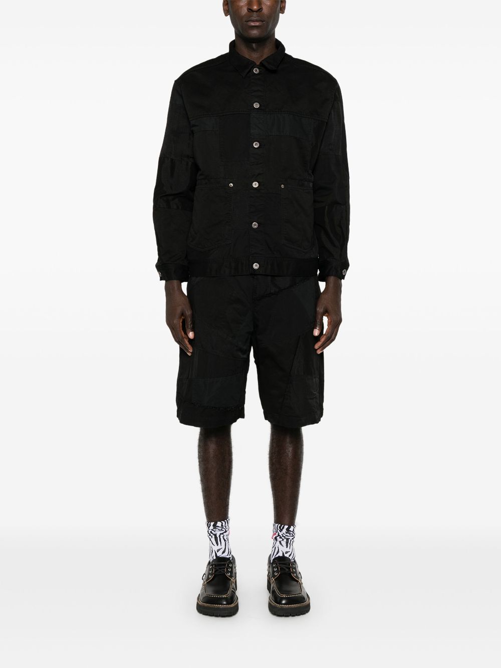 Comme des Garçons Homme panelled shirt jacket - Black