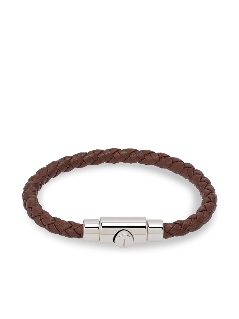 Ferragamo braided leather bracelet - Marrone