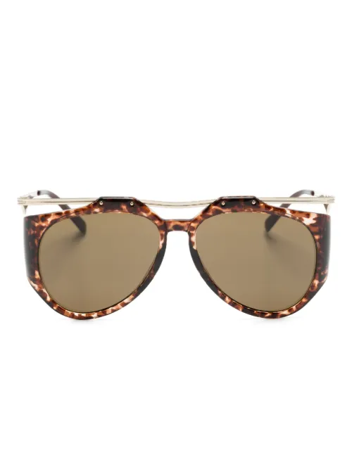 Lunettes de soleil SL M137 Amelia à monture pilote - Saint Laurent Eyewear - Modalova