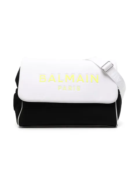 Balmain Kids Wickeltasche mit Logo-Prägung