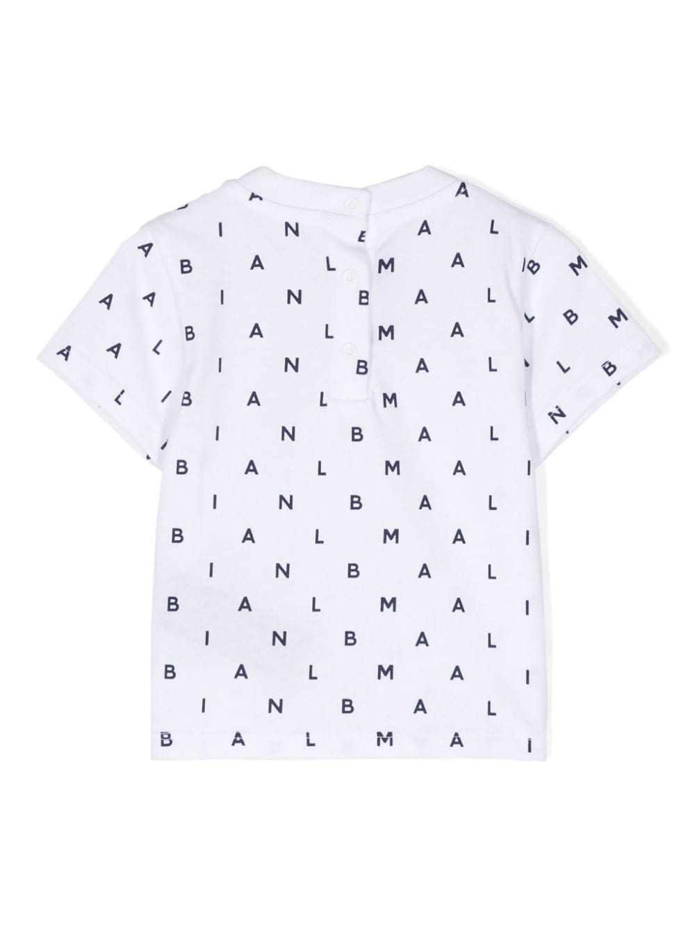 Balmain Kids Katoenen T-shirt met logoprint Wit