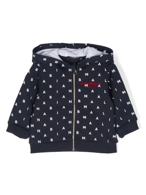 Balmain Kids chamarra con logo bordado