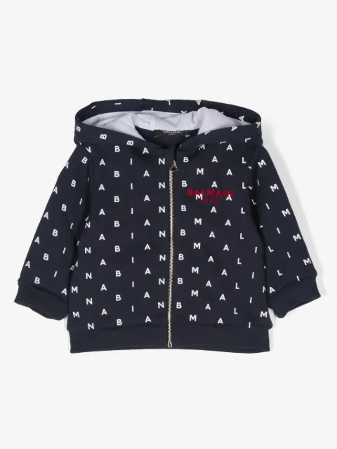 Balmain Kids chamarra con logo bordado