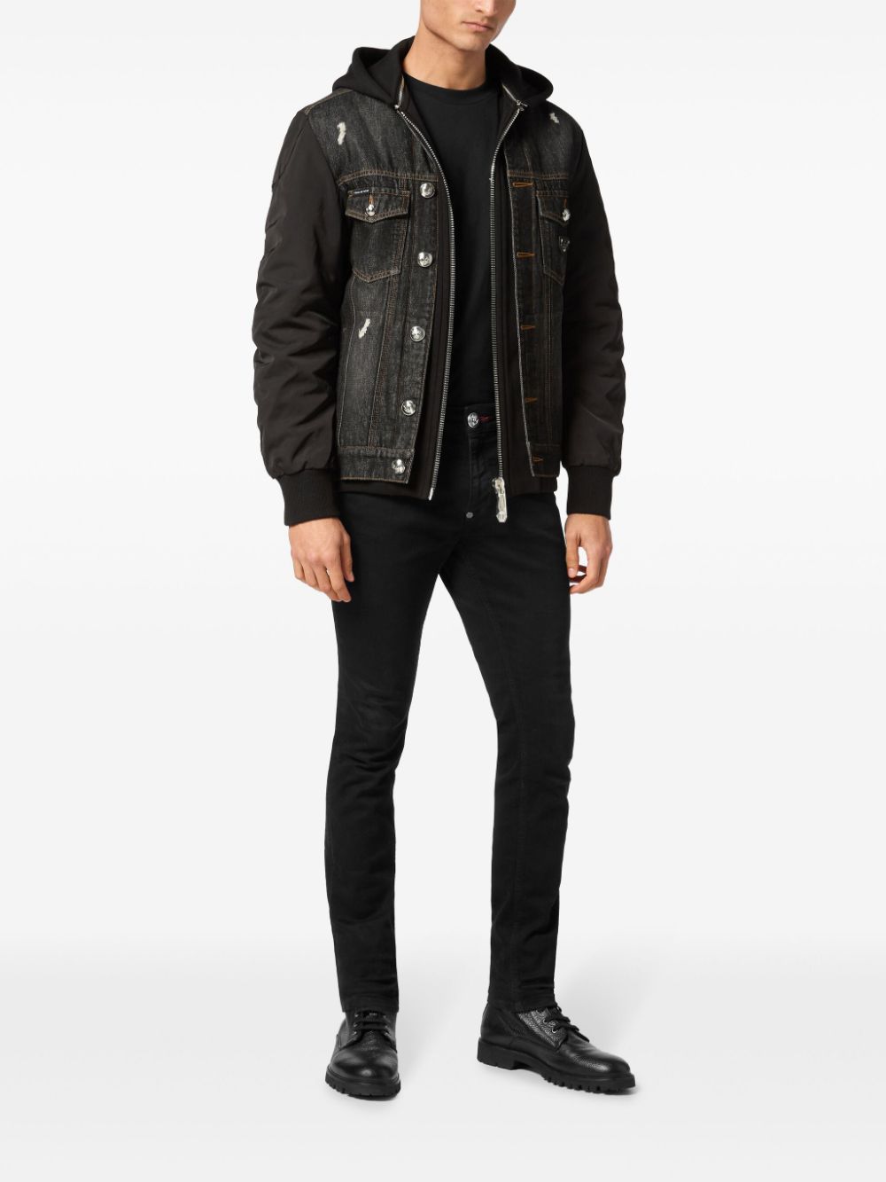 Philipp Plein Denim jack - Zwart