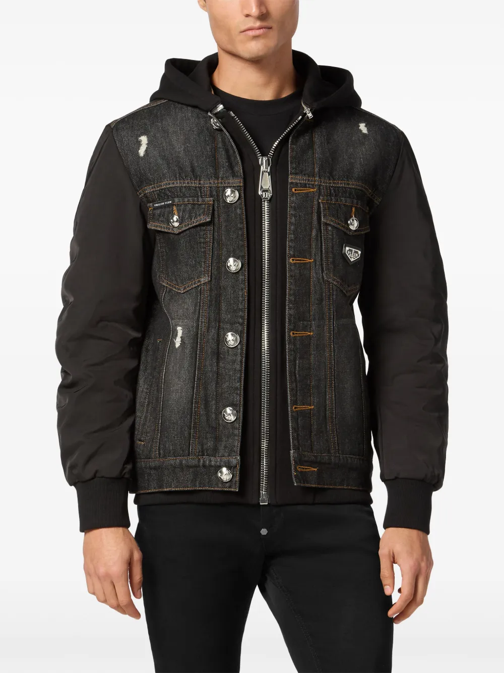 Philipp Plein Denim jack Zwart
