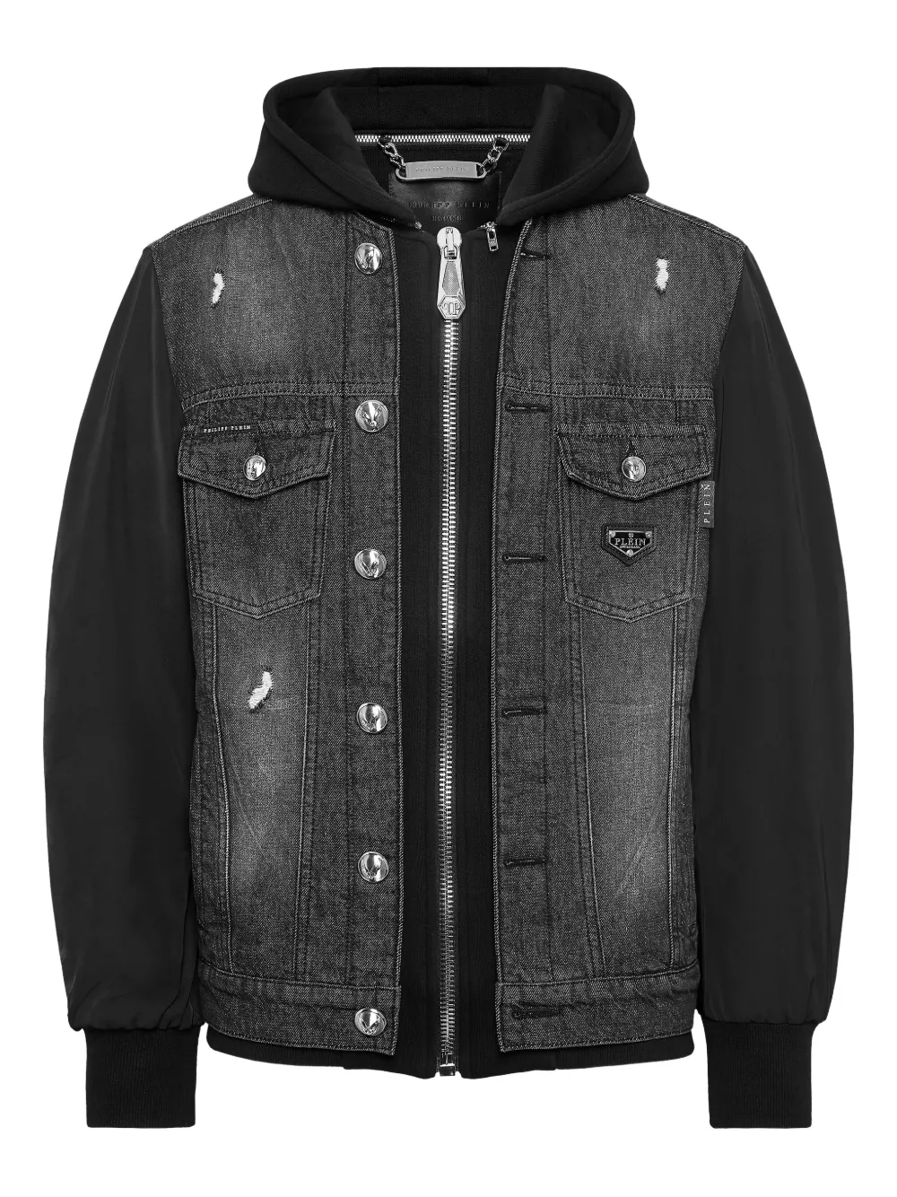 Philipp Plein Denim jack Zwart