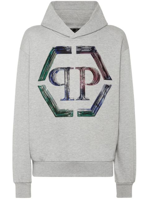 Philipp Plein Strass Hexagon hoodie Men